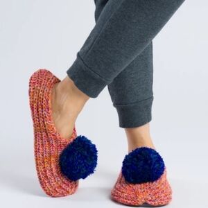 Super Mix Pom Knit Slippers